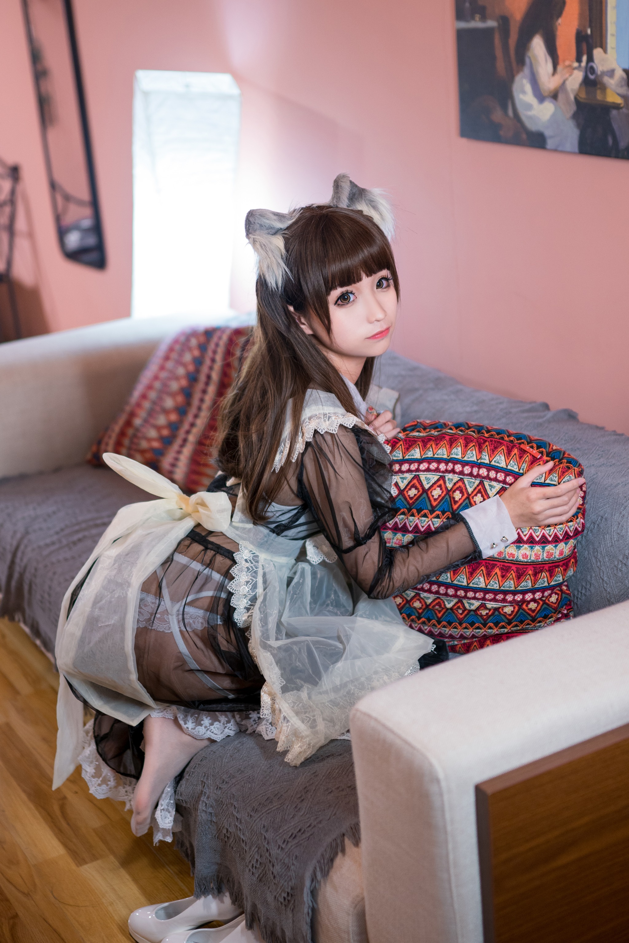 图片[1]-蠢沫沫 – NO.028 黑透明女仆[44P]-XikXak